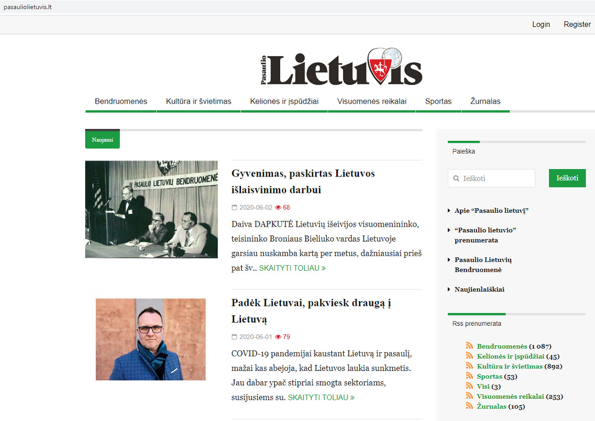 <p>The <em>World Lithuanian</em> magazine became the website <a href=