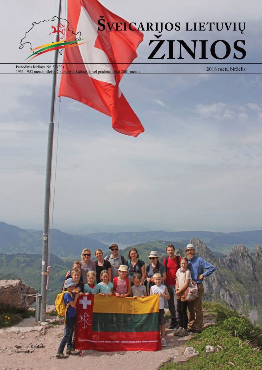 Front page, <em>Swiss Lithuanian News</em>, No. 32, June, 2018