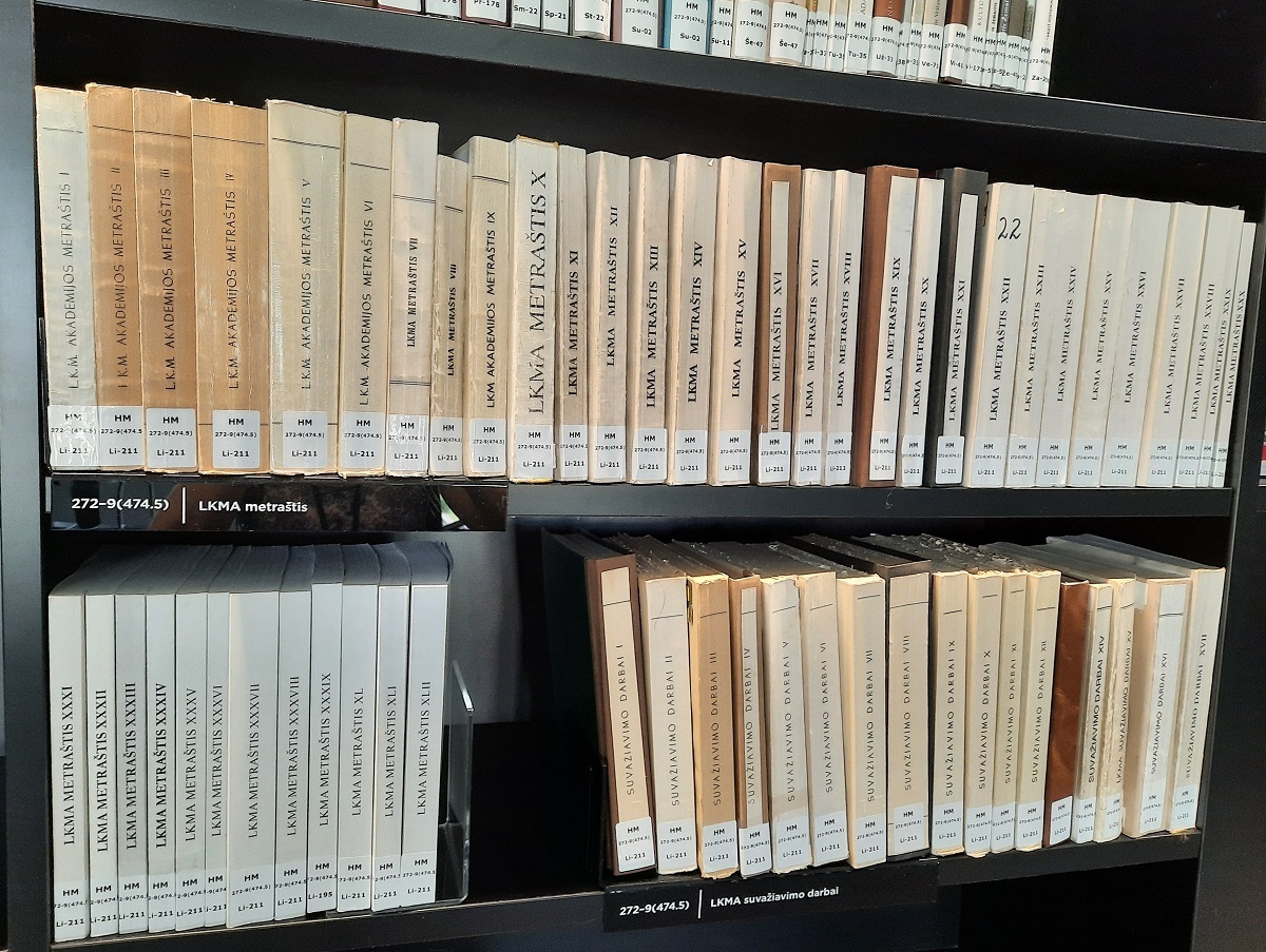 <p>The <em>Annual</em> collection at the Lithuanian National Martynas Mažvydas Library.</p>