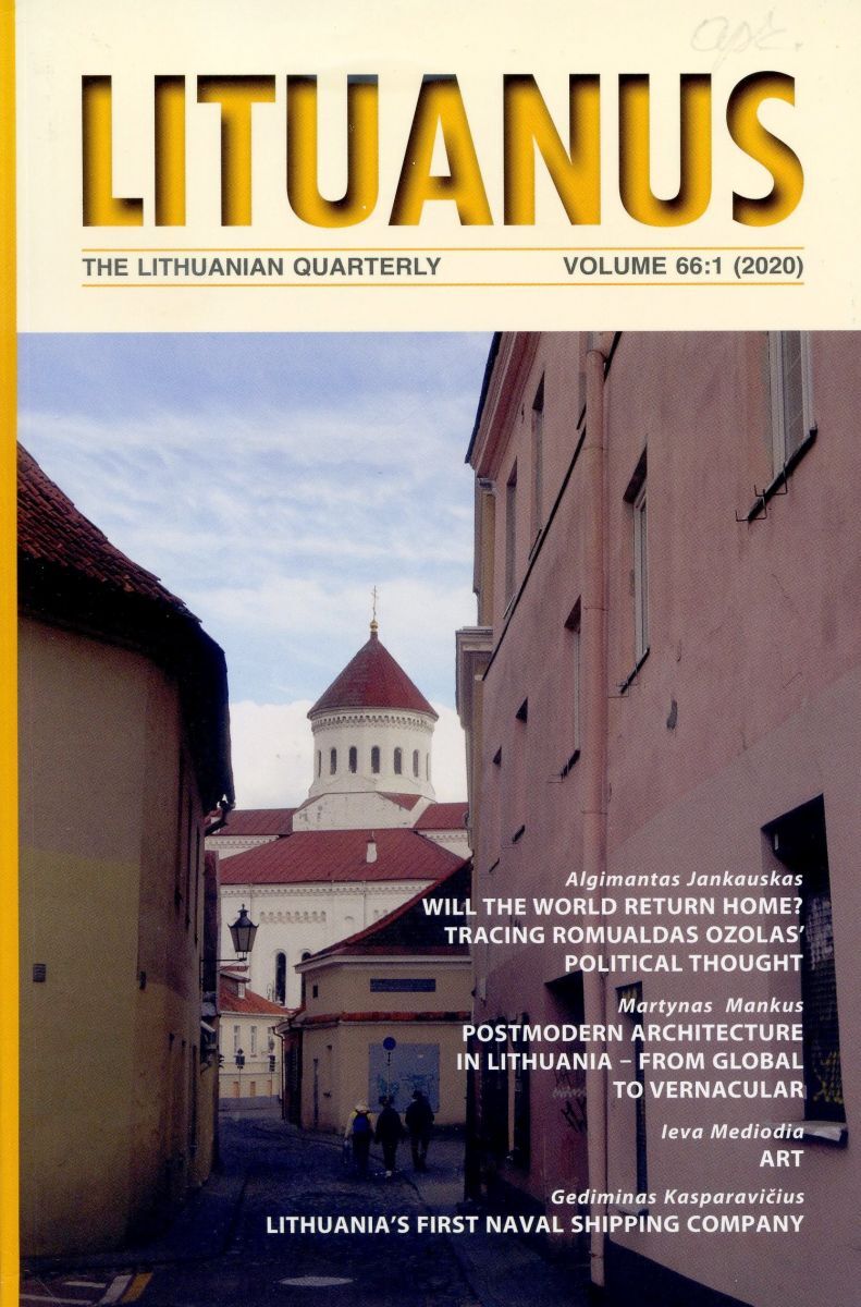 <em>Lituanus</em> cover, Vol. 66, No. 1, 2020